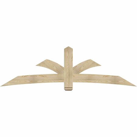 Ekena Millwork Davenport Rough Sawn Timber Gable Bracket, Douglas Fir, 96"W x 28"H x 2"D x 6"F, 7/12 Pitch GBW096X28X0206DAV00RDF